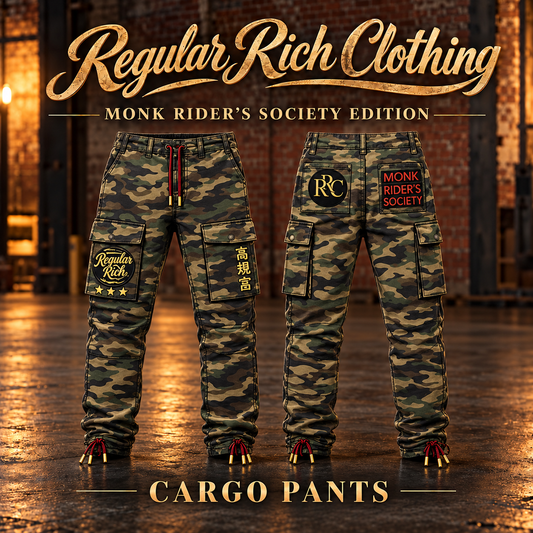 Camouflage Cargo Pants | Monk Rider’s Society Edition